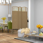 3 Panel Folding Room Divider Portable Privacy Screen Wave Fiber Room Partition — product image 2