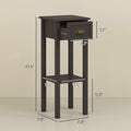 2-Tier Side Table with Drawer and Shelf — End Table for Living Room and Hallway — product image 3