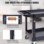 Utility Service Cart — Large Lipped Shelf — product image 2