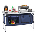 Camping Kitchen Table Folding Portable Cook Station 3 Adjustable Height Aluminum — product image 3