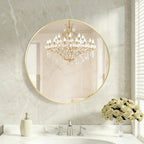Round Wall Mirror, Bathroom Mirrors For Over Sink, Circle Mirror For Bathroom, Entryway, Bedroom, Vanity — product image 2