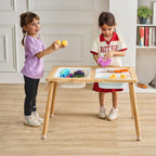 Sensory Table For Toddlers, Kids Activity Table With 3 Foldable Storage Bins & Paper Roll Holder, Indoor Outdoor Play Sand And Water Table, Wooden Kids Sensory Table - Gift For Boys Girls — product image 3