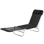 Folding Chaise Lounge Chair — Portable Tanning Chair with Adjustable Backrest — product image 1
