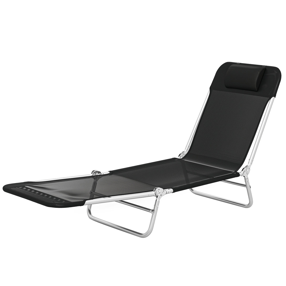 Folding Chaise Lounge Chair — Portable Tanning Chair with Adjustable Backrest — product image 1