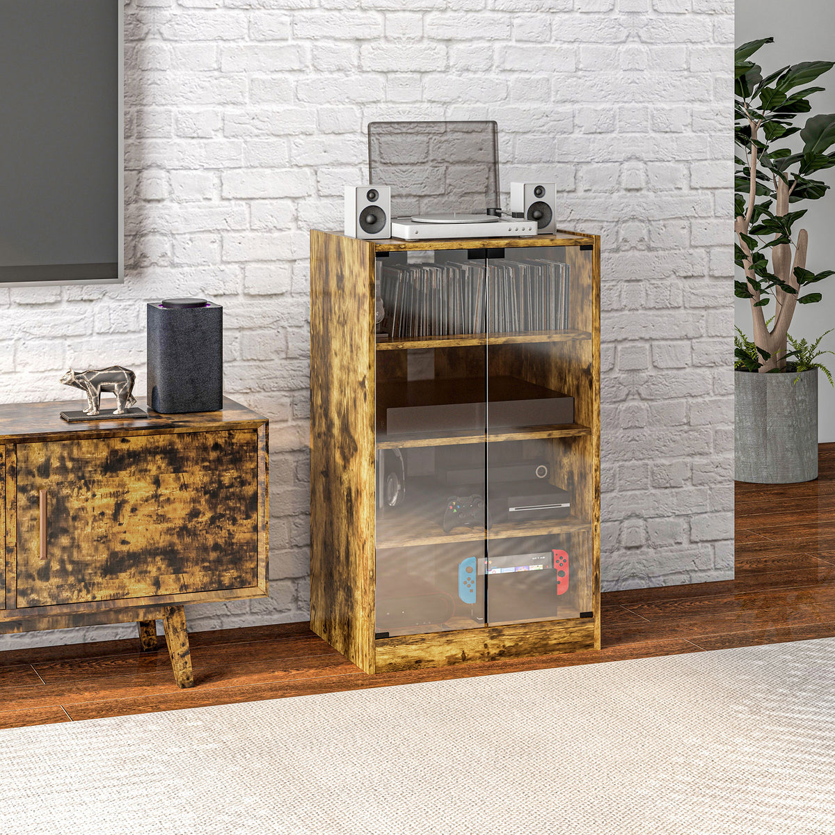 5-Tier Media Cabinet — Media Stand with Adjustable Shelves — product image 3