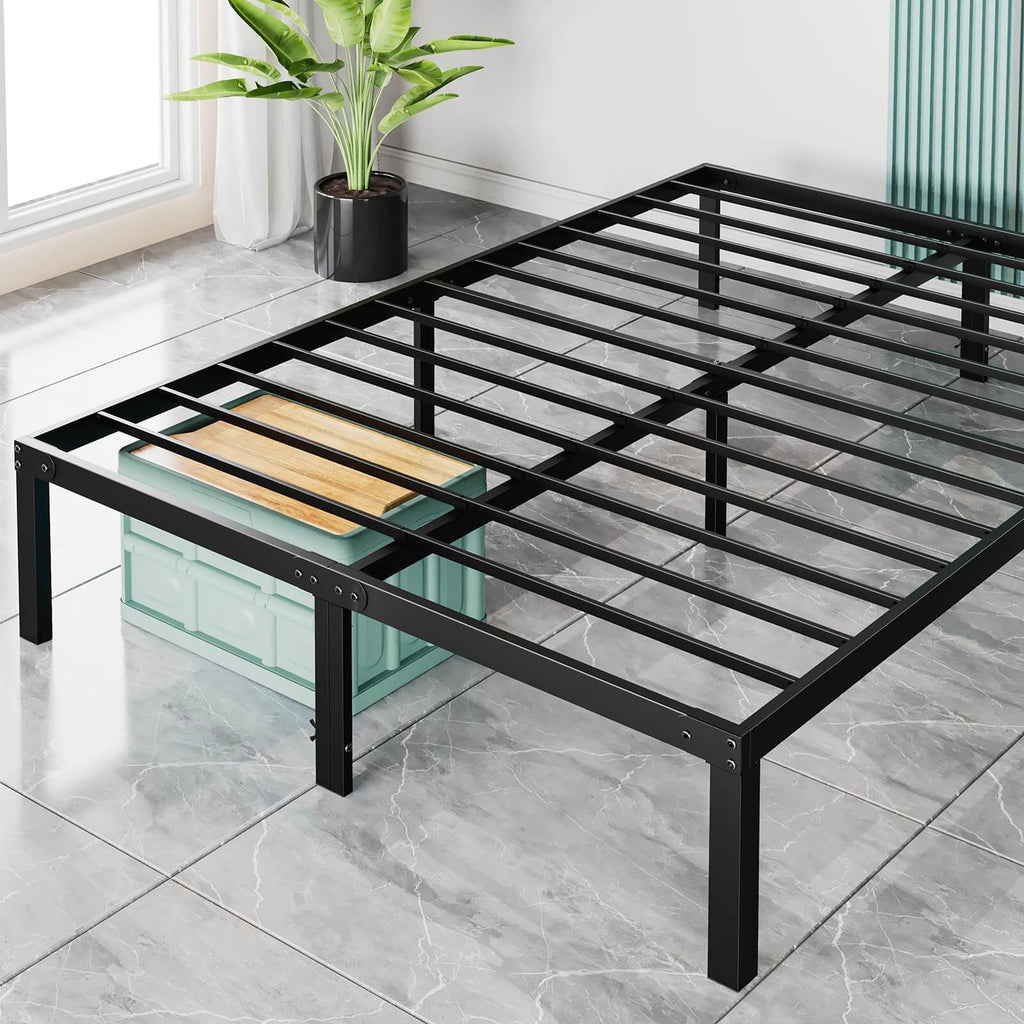 Full-size heavy-duty metal bed frame — view 3