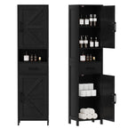 Tall Narrow Storage Cabinet — 2 Barn Doors with Drawer — product image 3