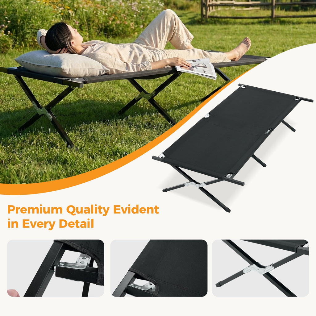 Portable And Foldable Camping Bed, Ultra-wide And Portable Adult Camping Bed, Quick Assembly — product image 3