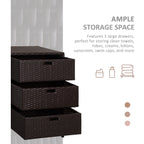 Patio PE Rattan Storage Cabinet — Wicker Pool Cabinet Organizer — product image 2