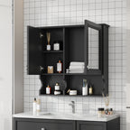 30 Inch Mirror Medicine Cabinet with Open Shelves — product image 3