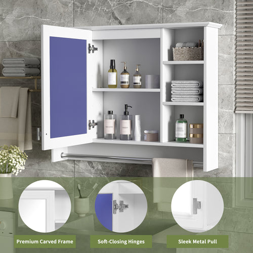 3-in-1 Bathroom Mirror Cabinet — High-Define Mirror with Storage for Bathroom Vanity — product image 2