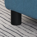 Ottoman Foot Rest — Small Foot Stool with Linen Fabric Upholstery and Plastic Legs — product image 3