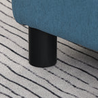 Ottoman Foot Rest — Small Foot Stool with Linen Fabric Upholstery and Plastic Legs — product image 3