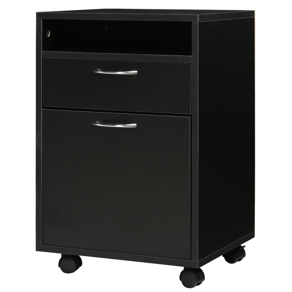 Mobile Storage Cabinet Organizer with Drawer and Cabinet — Printer Stand with Castors — product image 1