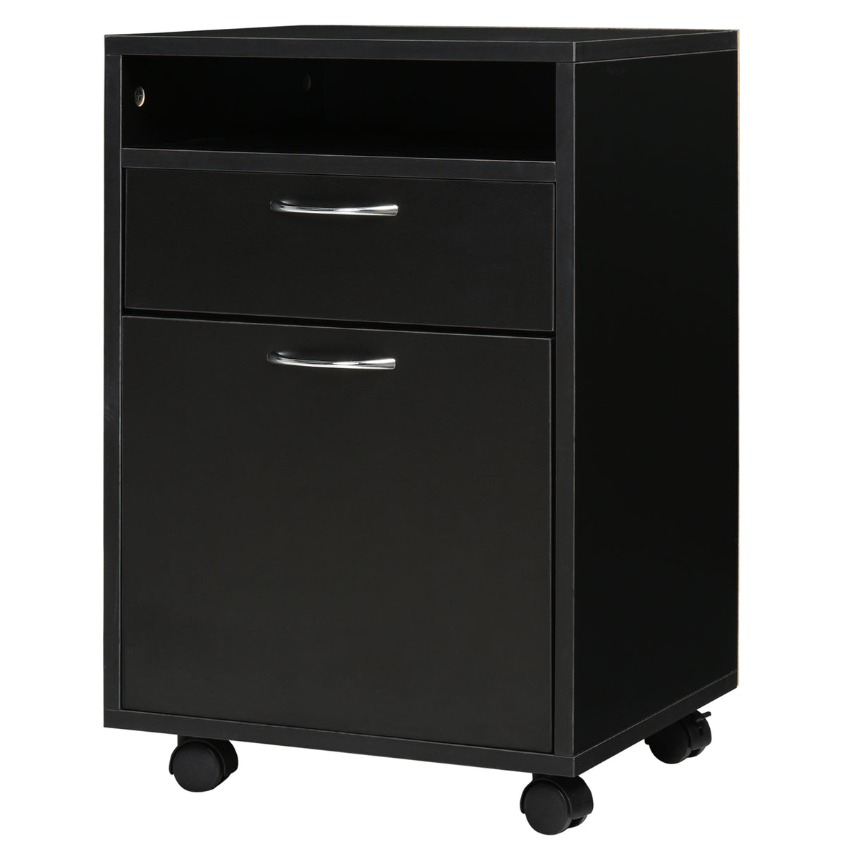 Mobile Storage Cabinet Organizer with Drawer and Cabinet — Printer Stand with Castors — product image 1