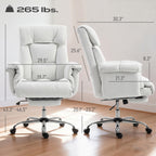 High Back Office Chair — Reclining Desk Chair with Footrest — product image 2