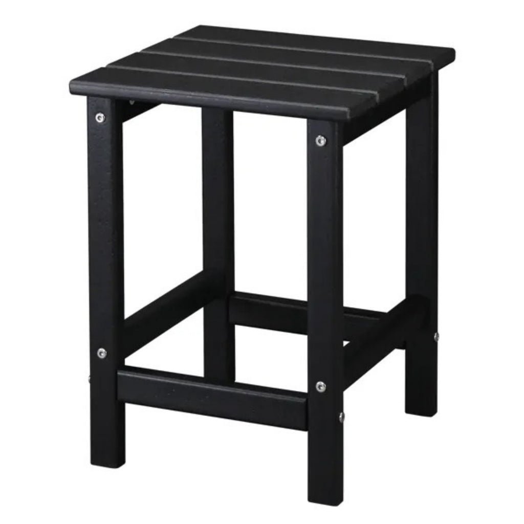 Single Layer Square Hdpe Side Table Black — product image 1