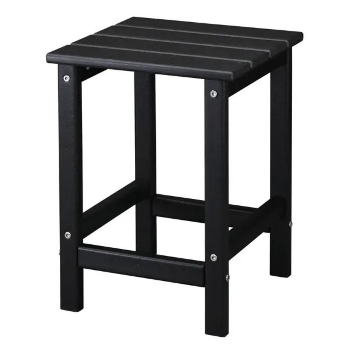 Single Layer Square Hdpe Side Table Black — product image 1