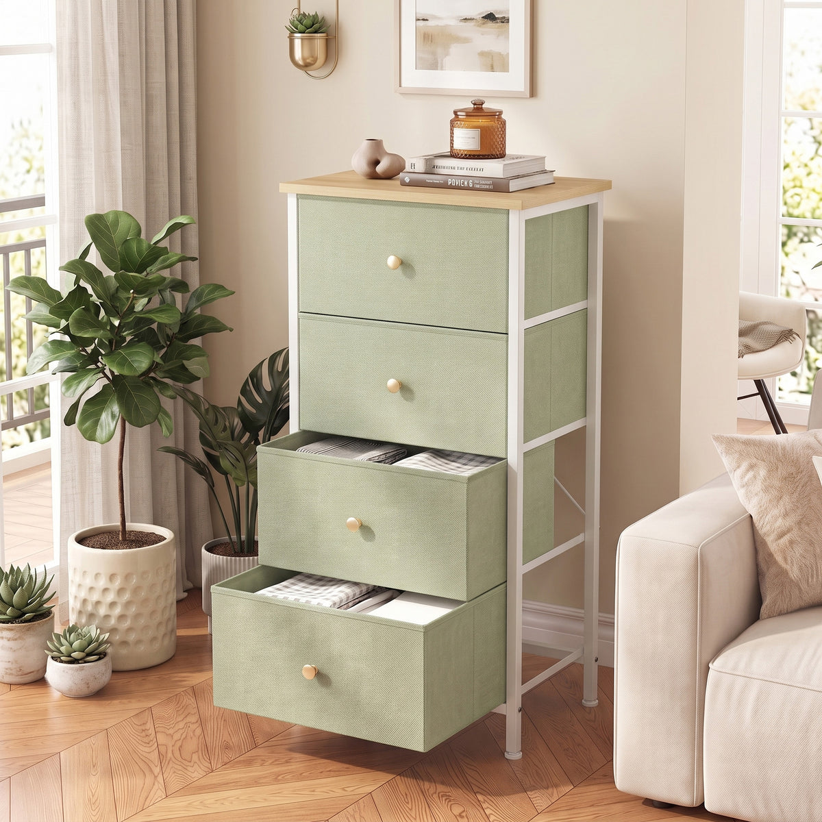 4-Drawer Storage Cabinet - Suitable for Bedrooms — Living Rooms — product image 2