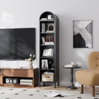 Narrow Arched Bookshelf — 6-Tier Metal Arch Bookcase — product image 2