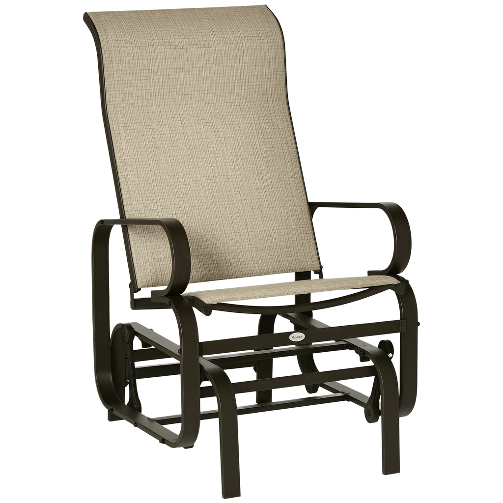 Gliding Lounger Chair — Single Rocker with Lightweight Metal & Mesh Construction — product image 1