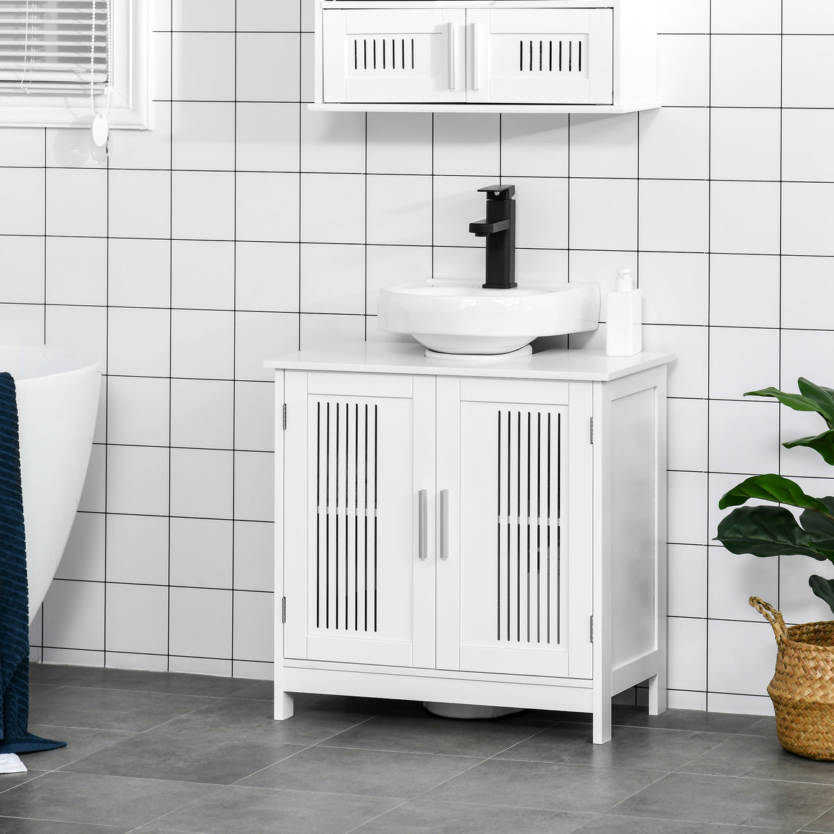Bathroom Under Sink Cabinet Vanity Unit with Adjustable Shelf Space Saver — product image 3