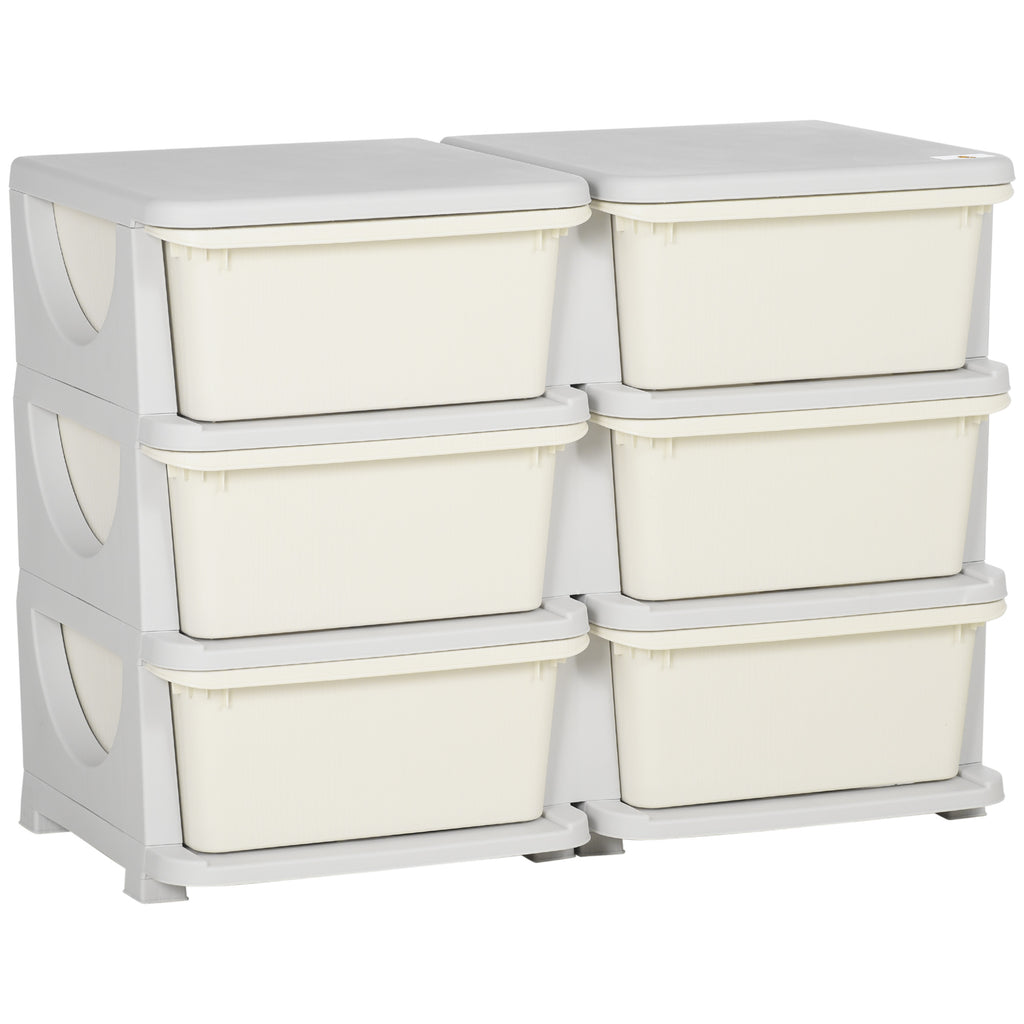 3 Tier Kids Storage Unit — Cream White — product image 1