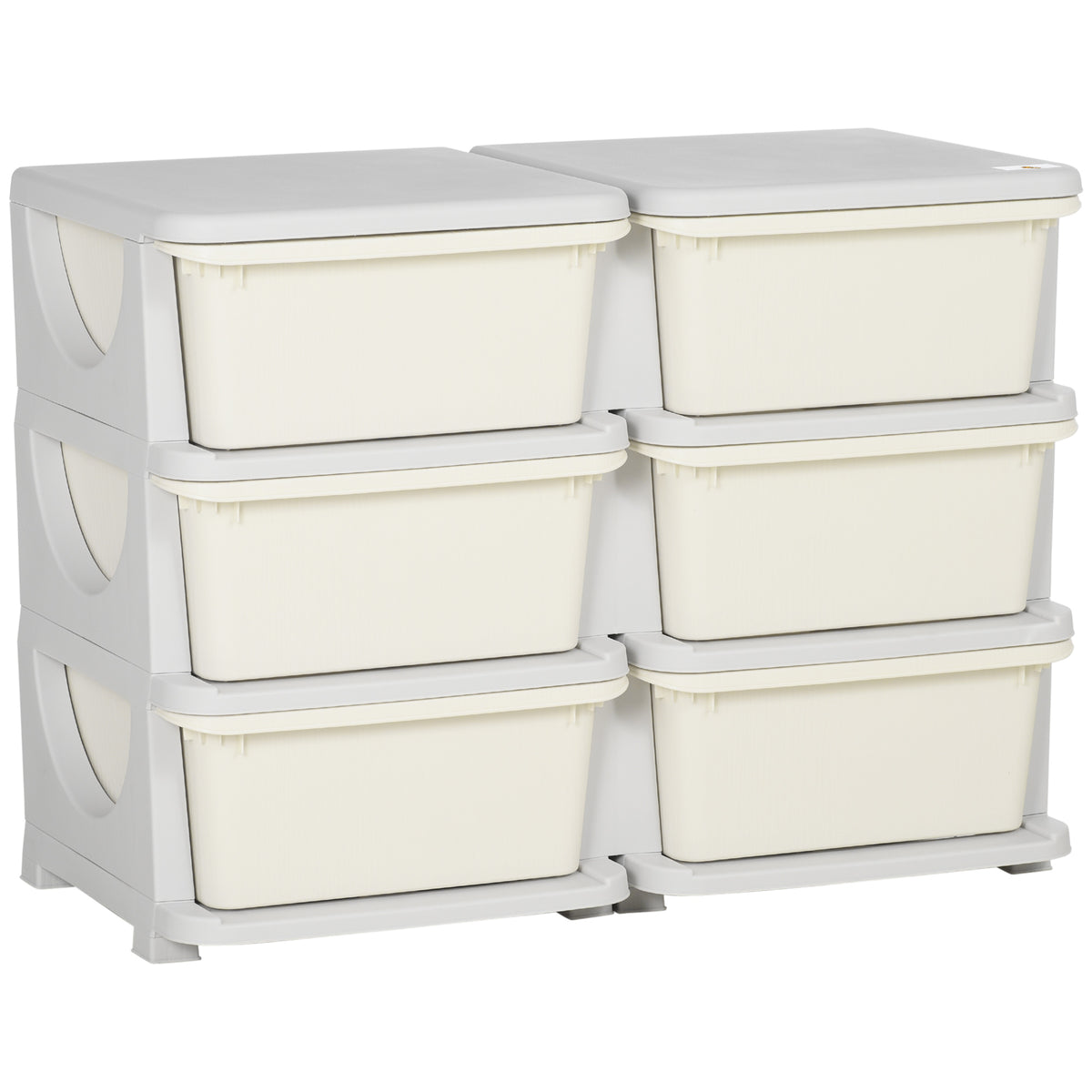 3 Tier Kids Storage Unit — Cream White — product image 1