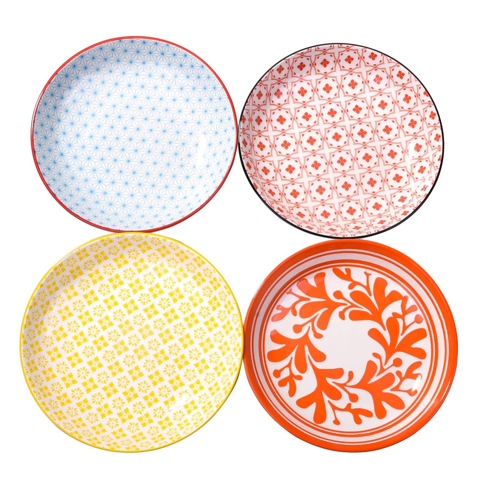 4-Piece Japanese Ceramic Dinner Plates