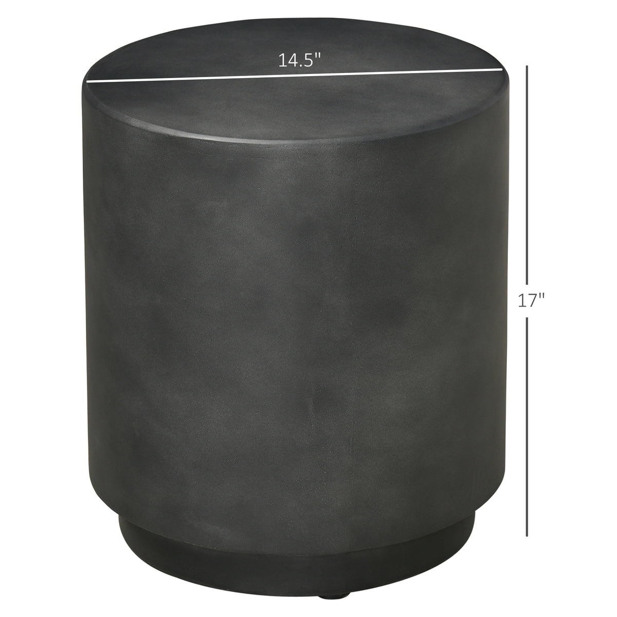 Lightweight Accent Table with Concrete Finish Round Side Table — product image 3