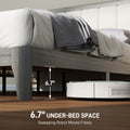 Queen Bed Frame with Headboard Queen Platform Bed Frame with Wooden Slats No Box — product image 3