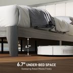 Queen Bed Frame with Headboard Queen Platform Bed Frame with Wooden Slats No Box — product image 3