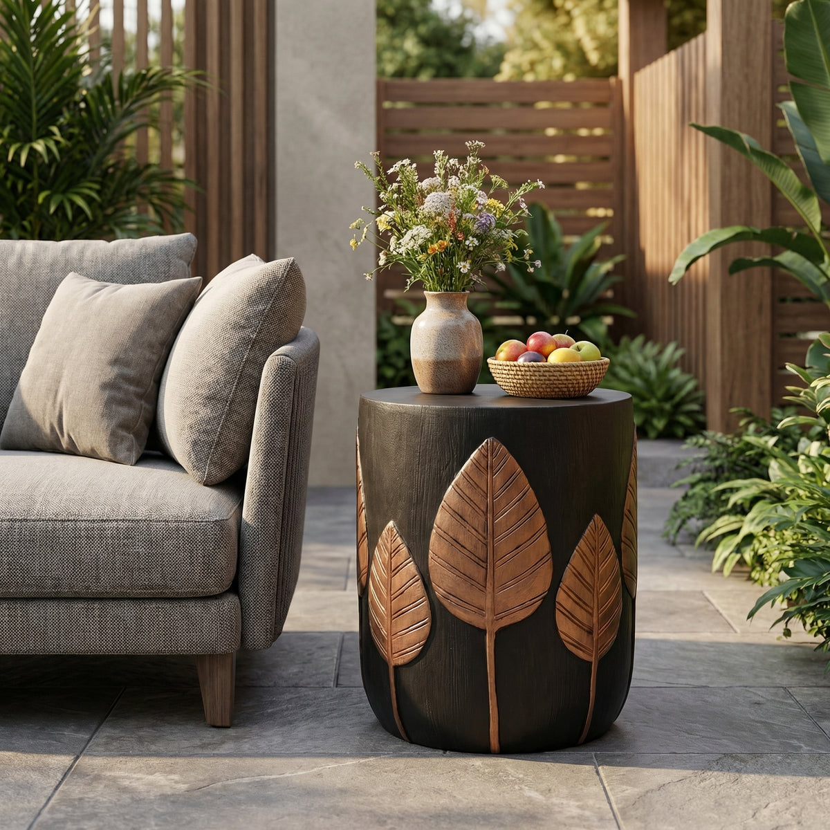 Outdoor Lightweight Concrete Side Table — Copper 73440.00 — product image 1
