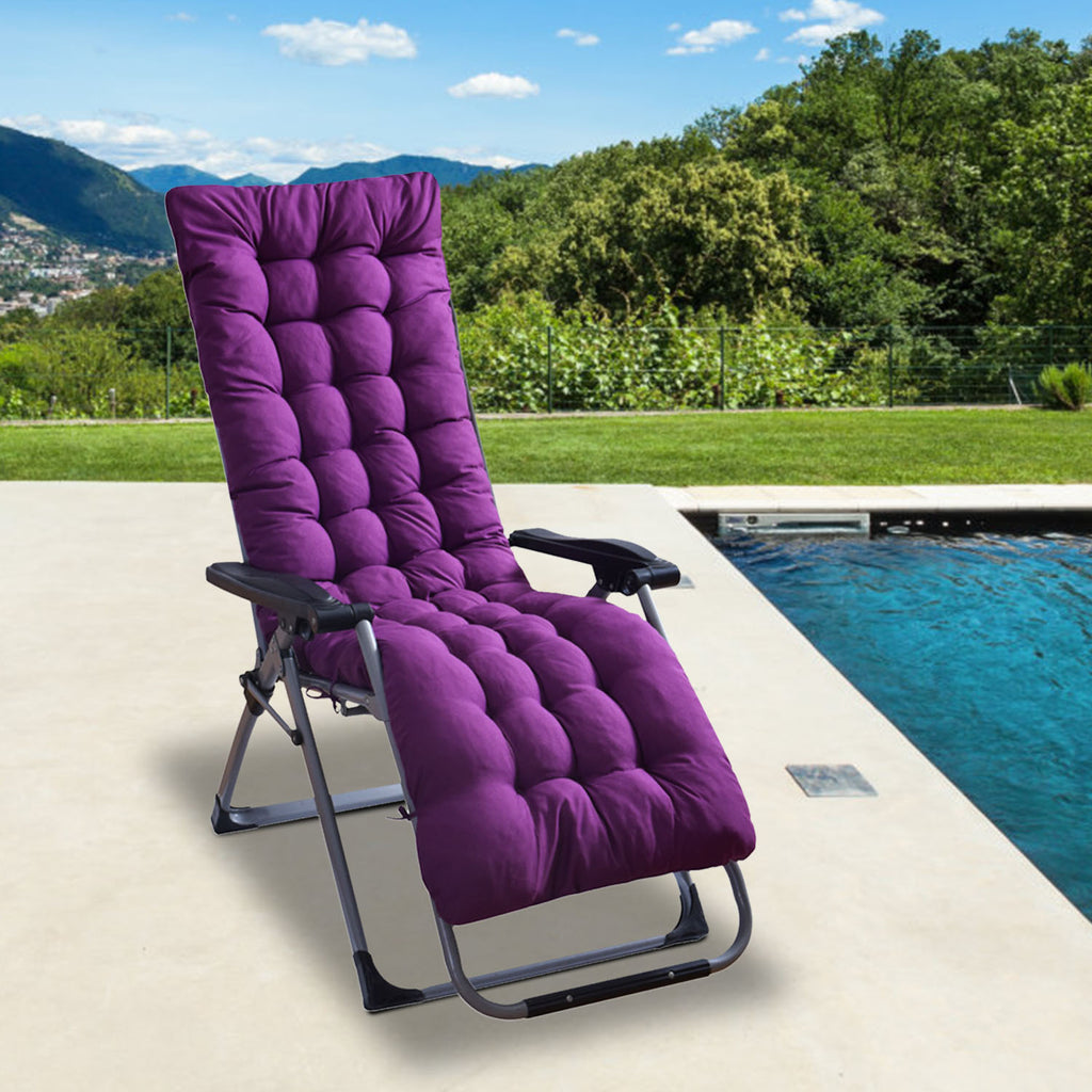 67x22in OR 71x22in Size Options Chaise Lounger Cushion Recliner Rocking Chair Sofa Mat Deck Chair Cushion — product image 3