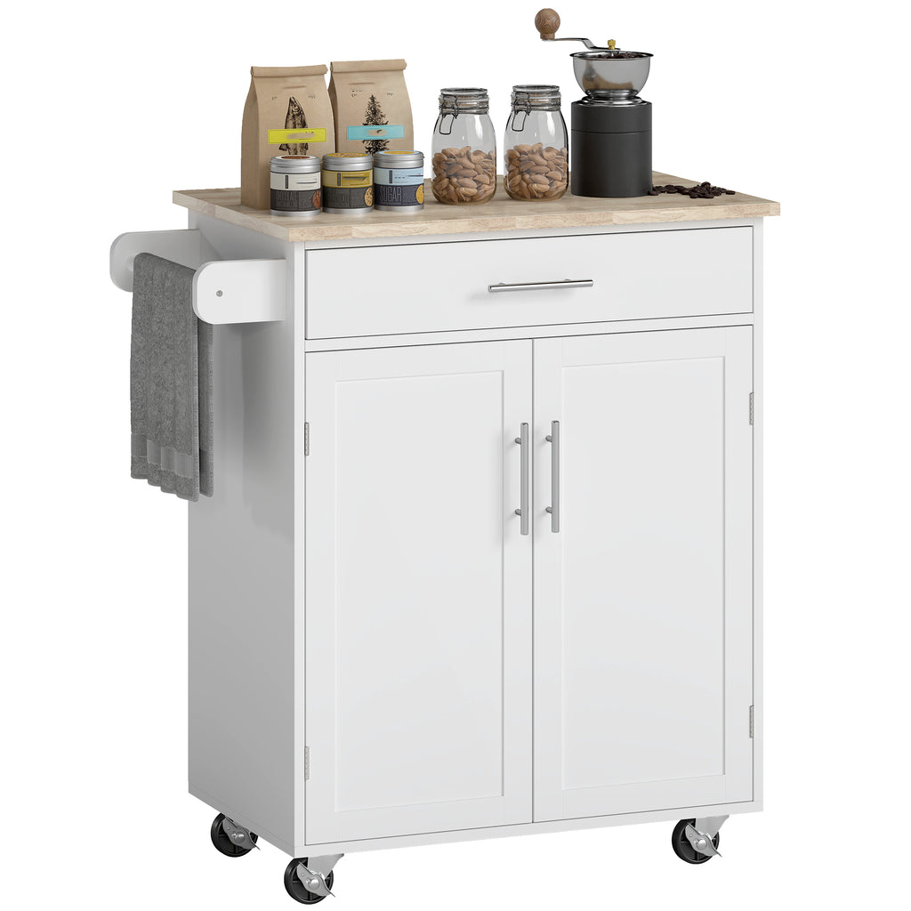 Kitchen Island Cart — Rolling Island Table with Solid Wood Top — product image 1