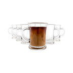 Vikko 13oz Sturdy Glass Coffee Mugs - Aroma Set | Microwave Safe