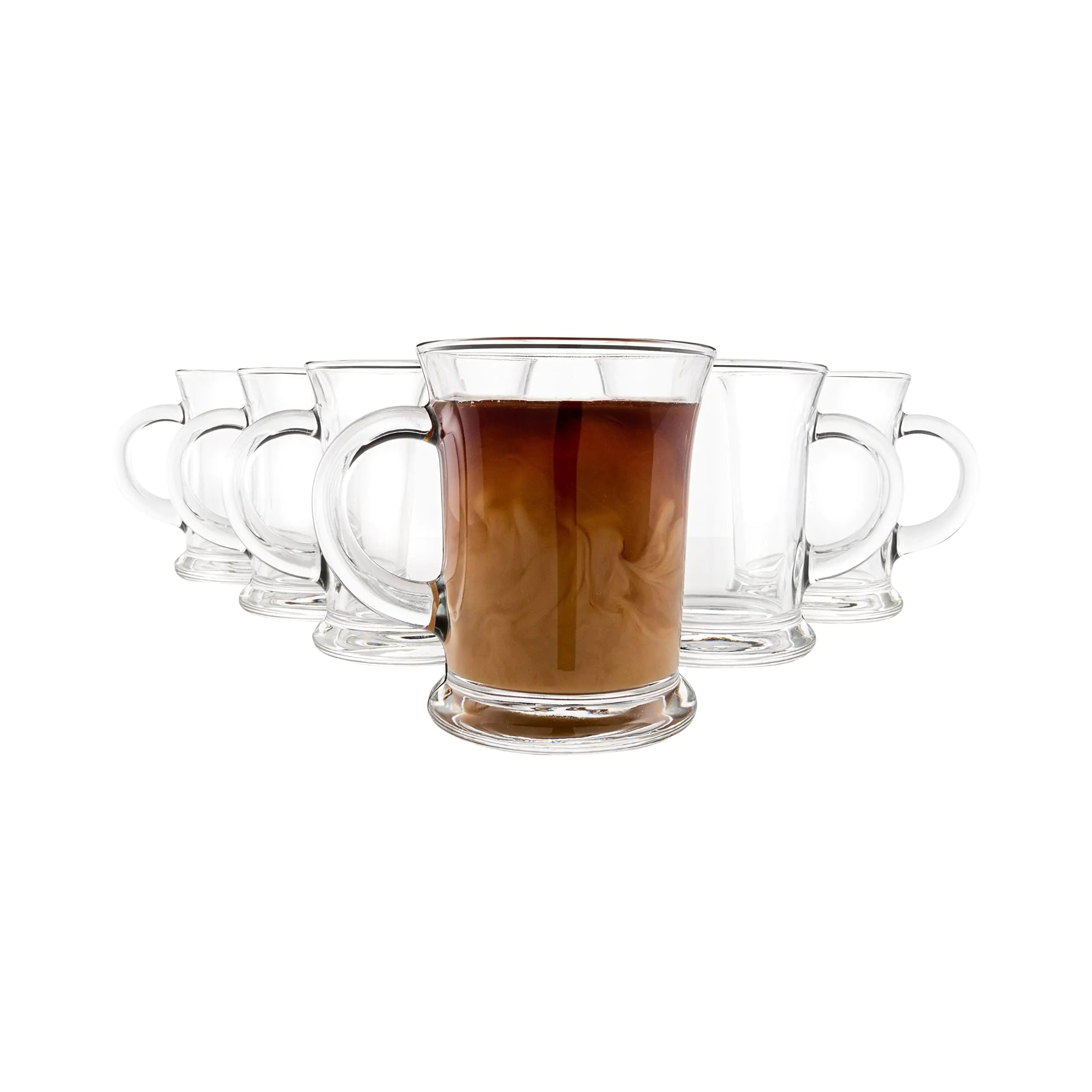 Vikko 13oz Sturdy Glass Coffee Mugs - Aroma Set | Microwave Safe