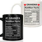 #1 Grandma Grandpa Nutrition Label Mugs