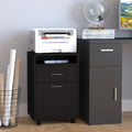 Mobile Storage Cabinet Organizer with Drawer and Cabinet — Printer Stand with Castors — product image 2