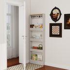 Behind the Door 69 Tall Bookcase with 4 Shelves and 5 Hooks — product image 1