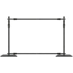 10ft X 10ft Pipe And Drape Kit, Heavy Duty Backdrop Stand With Carbon Steel Base, Adjustable Backdrop Support With 6 Clamps And A Carry Bag For Wedding, Party, Event, Photography, And Exhibition — product image 1