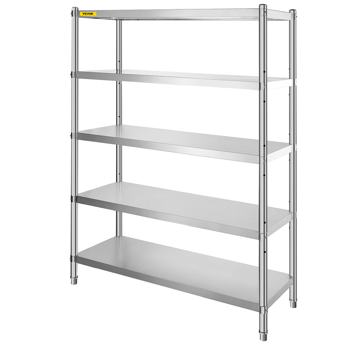Stainless Steel Shelves 48x18.5 Inch 5 Tier Adjustable Shelf Storage Unit Stainless Steel Rack Shelving Heavy Duty Shelving For Kitchen Commercial Office Garage Storage 330lb Per Shelf — product image 1
