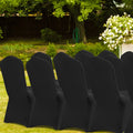 Stretch Spandex Folding Chair Covers, Universal Fitted Chair Cover, Removable Washable Protective Slipcovers, For Wedding, Holiday, Banquet, Party, Celebration, Dining (50PCS Black) — product image 1