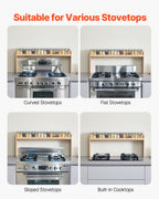 Over the Stove Spice Shelf Spice Rack Kitchen Organizer 32.6x13in Bamboo 6 Hooks — product image 3