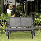 2-Person Outdoor Glider Bench Patio Double Swing Rocking Chair Loveseat with Power — product image 2
