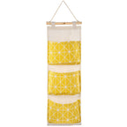 1pc Wall Mounted Storage Bag Door Closet Hanging Storage Bag Organizer Waterproof 3 Pockets — product image 1