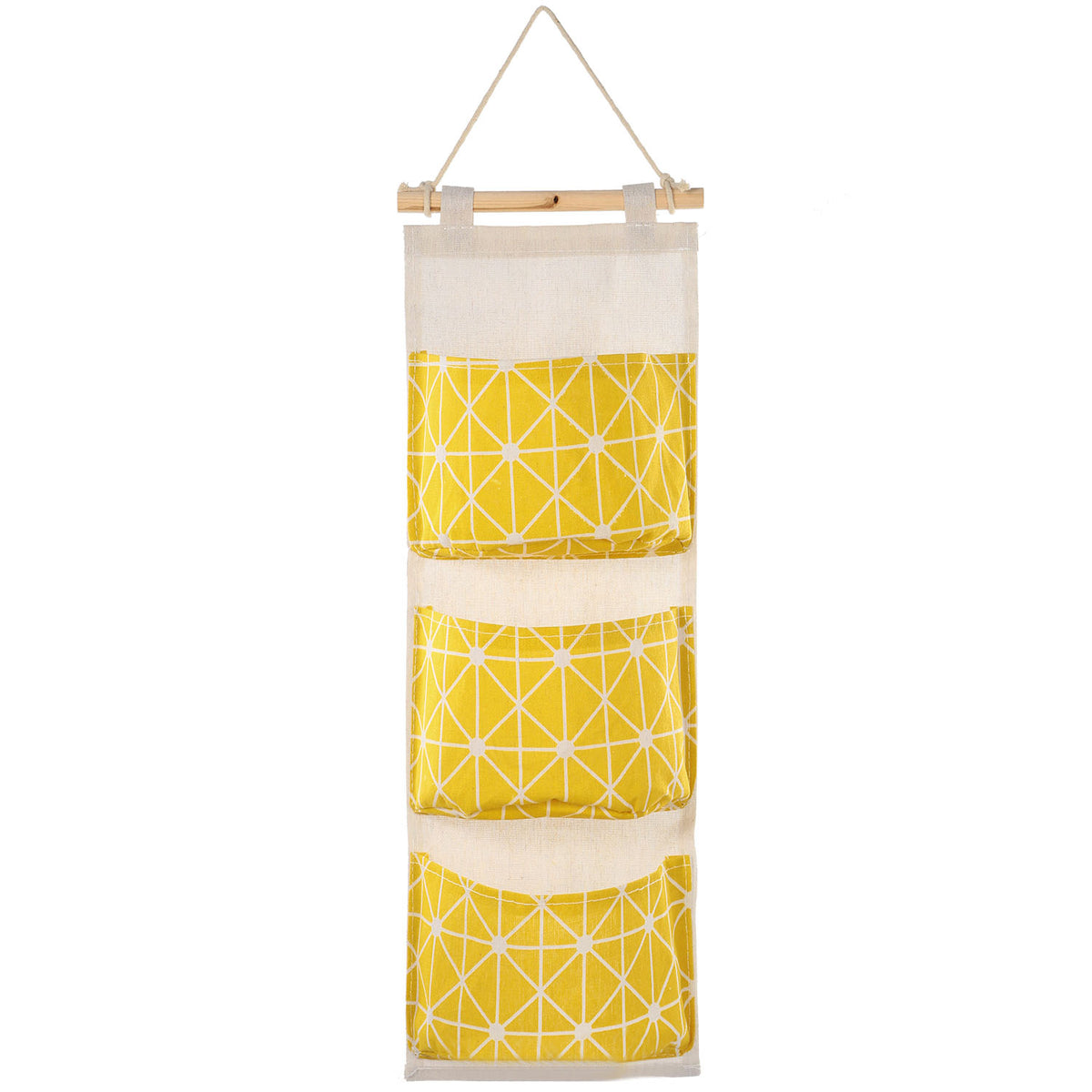 1pc Wall Mounted Storage Bag Door Closet Hanging Storage Bag Organizer Waterproof 3 Pockets — product image 1