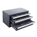Drill Bit Dispenser Cabinet, Three-Drawer Drill Bit Organizer Cabinet, Steel Drill Dispenser Organizer Cabinet With Labels, Stackable Drill Dispenser For Drill Bit Storage — product image 1