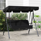 3-Seat Outdoor Patio Swing Chair with Cushion — Steel Frame Stand — product image 3