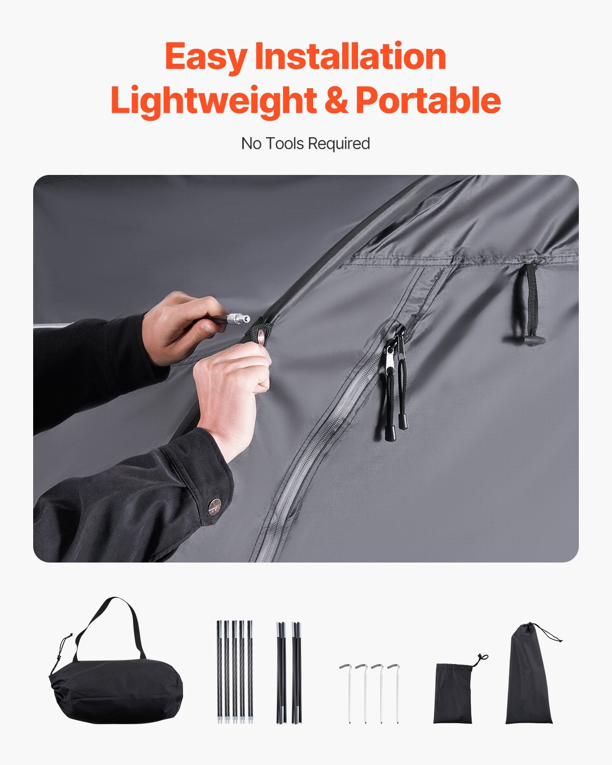 Outdoor Bike Storage Tent Fan-Shaped Waterproof Bike Tent For 4 To 5 Bikes — product image 3